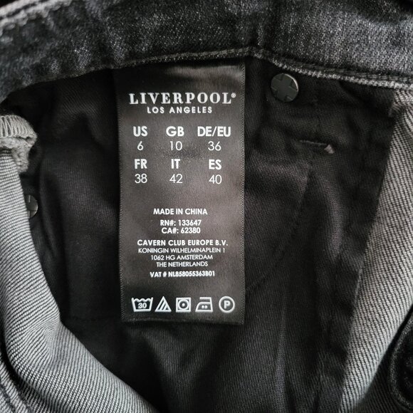 Liverpool Crop Straight Leg Jeans - Size 6 - Picture 5 of 5